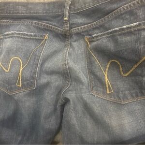 Citizens Of Humanity Light Blue Jeans with Gold Stitching
